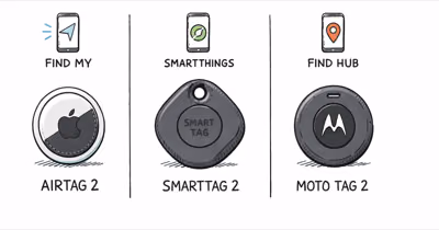 AirTag 2 vs SmartTag 2 vs Moto Tag 2: 2026 Comparison