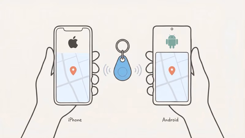 Mixed iPhone and Android household tracker compatibility overview