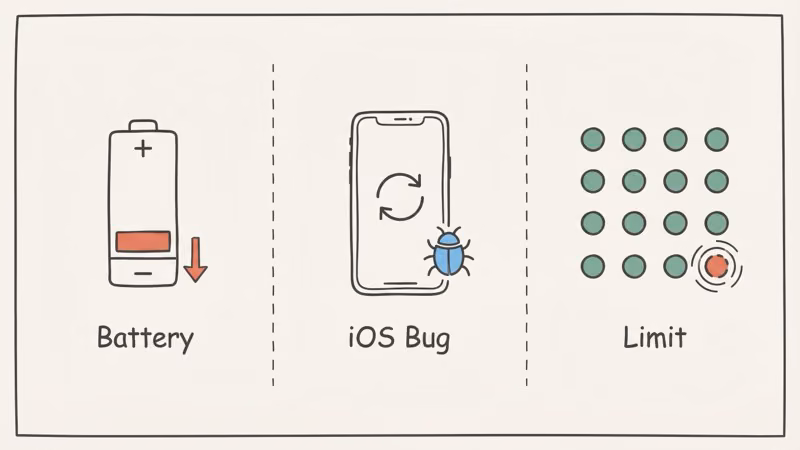 Prevention tips for AirTag connection problems including battery maintenance and iOS updates