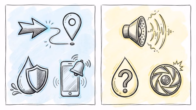 Feature comparison between AirTag Precision Finding UWB and Baseus T2 Bluetooth signal-strength tracking