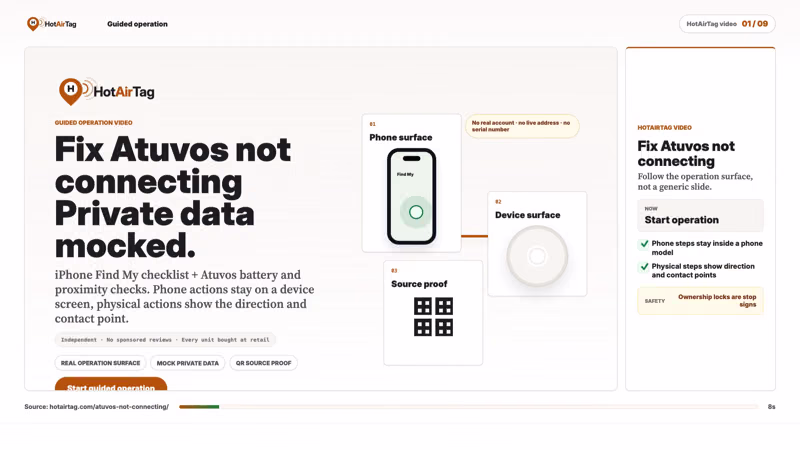 Watch: fix an Atuvos that will not connect, ownership checks included.