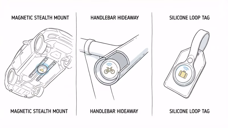 AirTag mounting methods for cars bikes and luggage with stealth and clip options