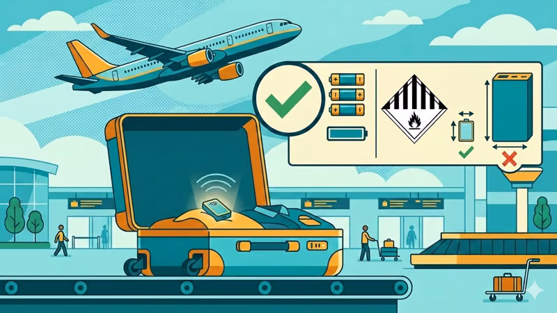 IATA 2026 battery compliance chart comparing Bluetooth tracker coin cell limits versus GPS tracker lithium-ion battery thresholds