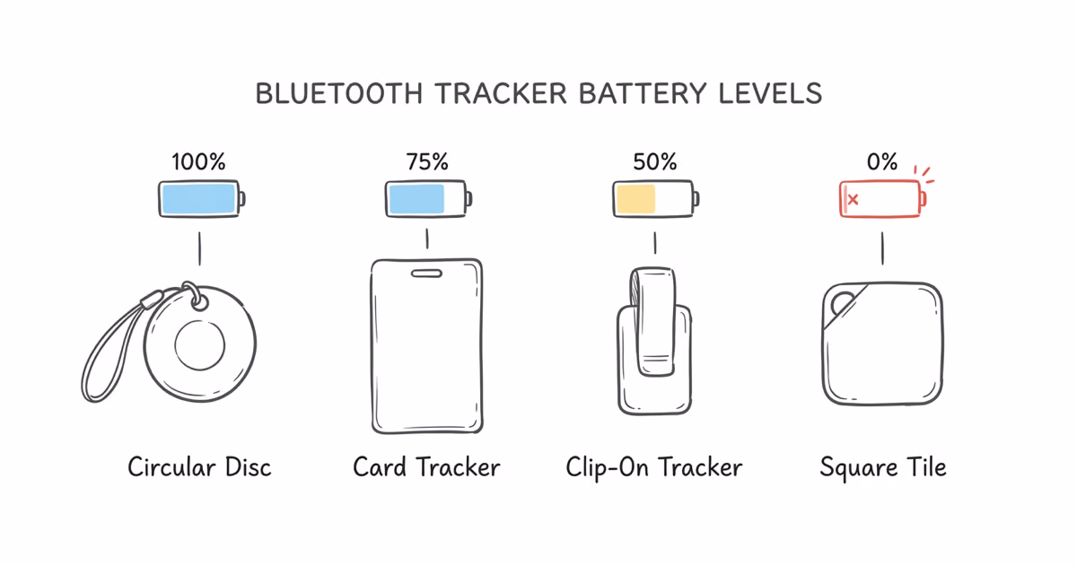 Bluetooth Tracker Battery Life Comparison: 2026 Data