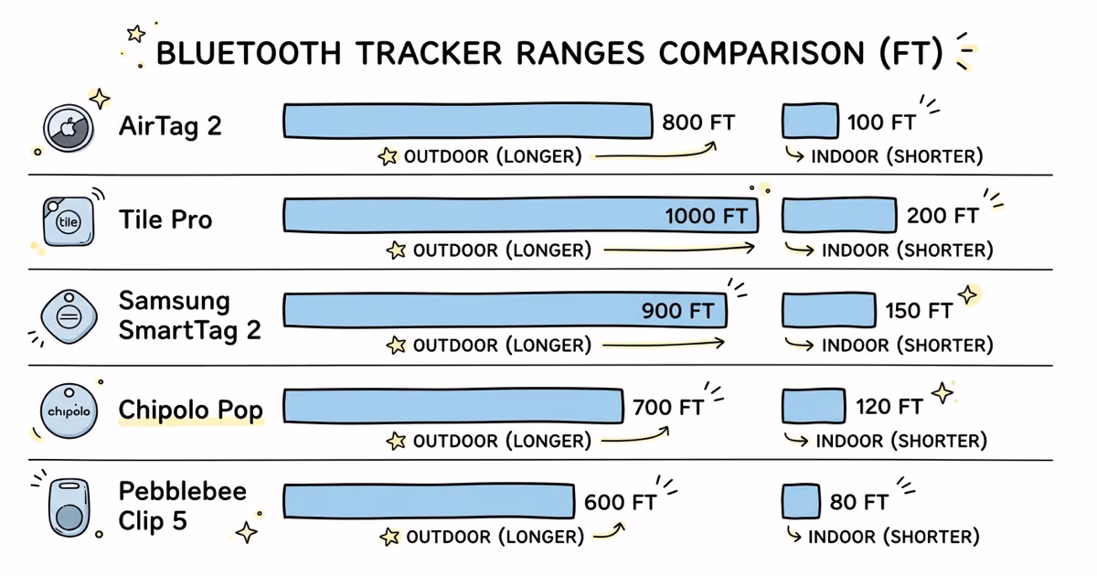 Bluetooth Tracker Range Comparison: Real Test Results