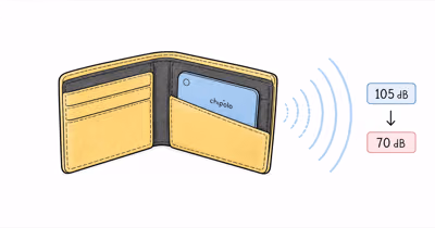 Chipolo CARD Spot Muffled in Leather Wallet? Sound Fix