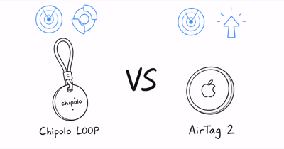 Chipolo LOOP vs AirTag 2: USB-C Rechargeable vs Apple UWB