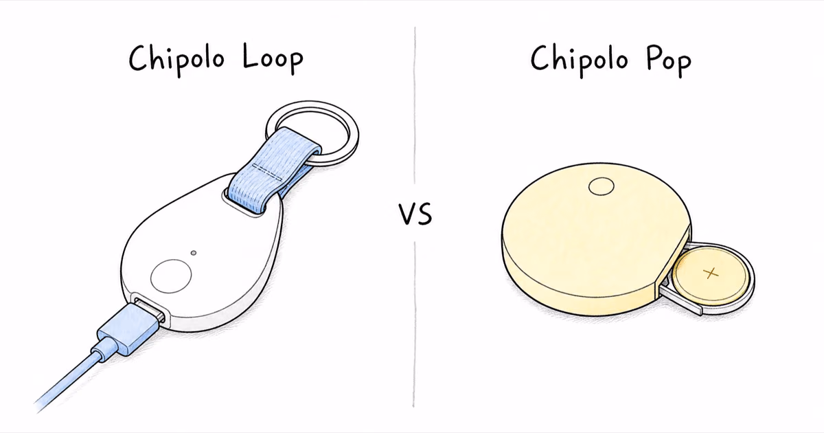 Chipolo Loop vs Chipolo Pop: Rechargeable or Coin Cell?