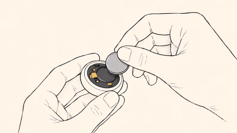 Swapping a coin battery into a small round tracker