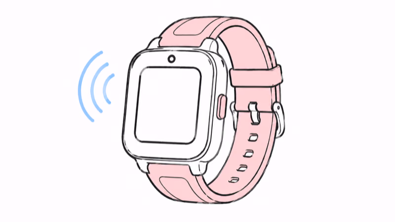 Cosmo JrTrack 5 kids smartwatch showing the screen, camera, and band