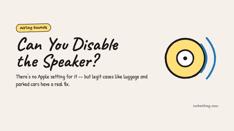Watch: can you disable the AirTag speaker? What actually works, in about a minute