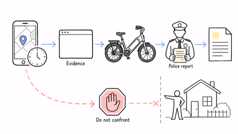 Stolen e-bike location evidence flowing safely to police and insurer