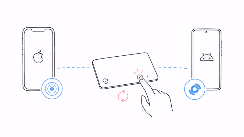 Pairing the eufy E40 card to Apple Find My on iPhone and Google Find Hub on Android