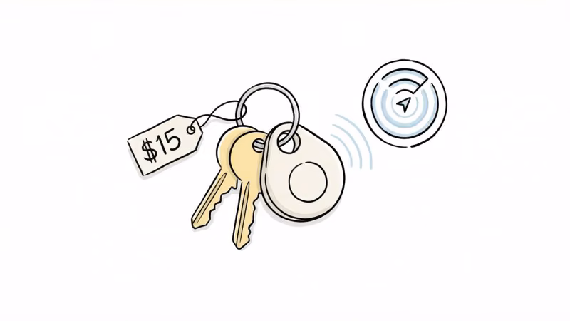 Budget Bluetooth tracker on keyring connected to Apple Find My network