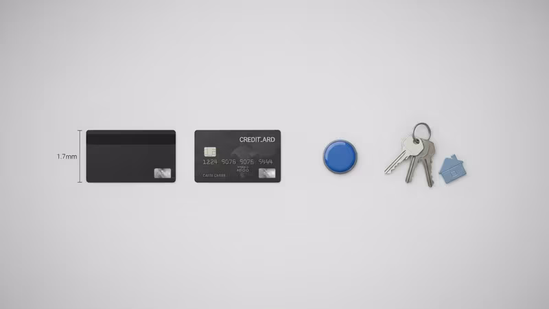 Side-by-side form factor comparison of the credit card shaped Eufy E40 and round Chipolo Pop