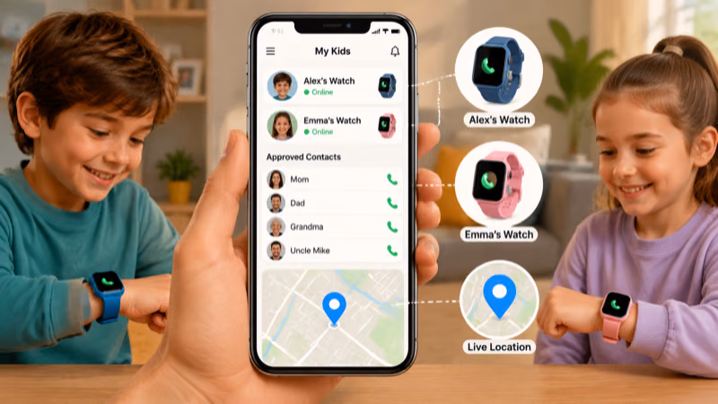 Kid safety controls compared on the Fitbit Ace LTE and Apple Watch SE