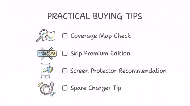 GizmoWatch buying tips checklist with coverage and accessory recommendations