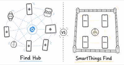 Google Find Hub vs Samsung SmartThings Find Network