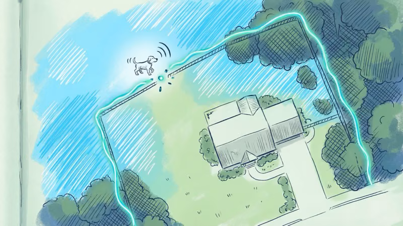 GPS fence boundary accuracy test showing Halo Collar 5 tracking precision in open and wooded areas