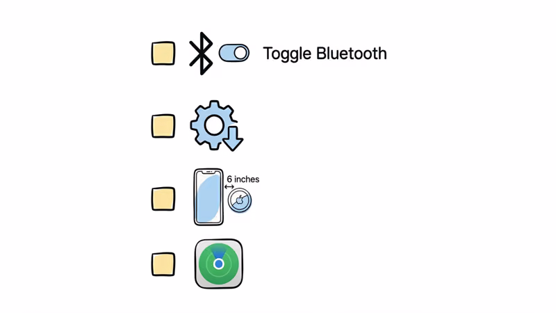 Troubleshooting checklist for AirTag that won't pair after factory reset