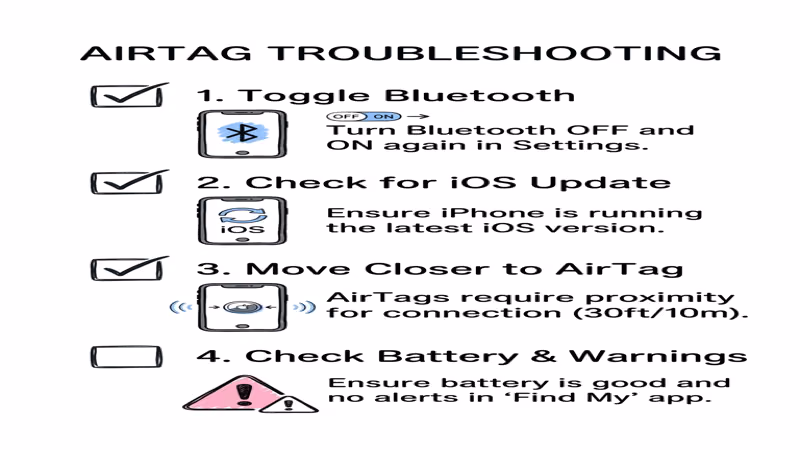 Troubleshooting checklist for AirTag that won't pair during initial setup