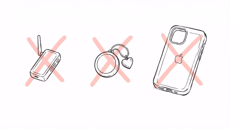 Jiobit accessories to avoid including signal boosters, dangling charms, and generic cases