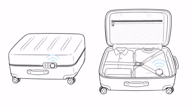 Comparison of the July CaseSafe built-in lock tracker versus a standalone AirTag placed inside a suitcase