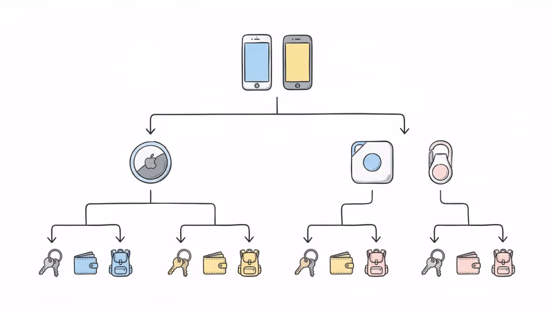 Choosing the right lost item tracker based on phone ecosystem including Apple Find My, Samsung SmartThings, and Google Find Hub