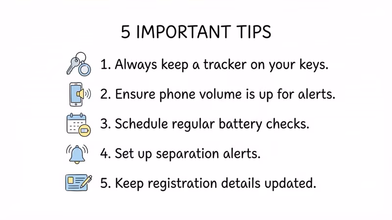 Five tips for getting the most from a Bluetooth lost item tracker with practical icons