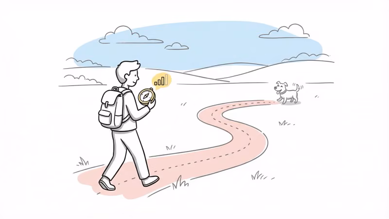 Using the Marco Polo handheld locator to track a pet in an open field