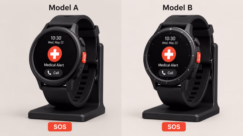 Medical Guardian MGMove and Bay Alarm SOS Smartwatch side by side comparison