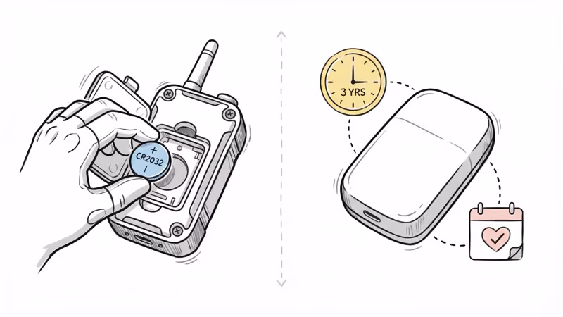 Battery strategies compared: replaceable CR2032 in TICK and Tile Pro versus sealed 3-year battery in Tile Mate