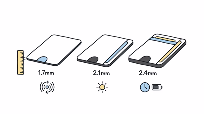 Nomad Tracking Card Air vs Ekster vs Chipolo CARD Spot thickness comparison