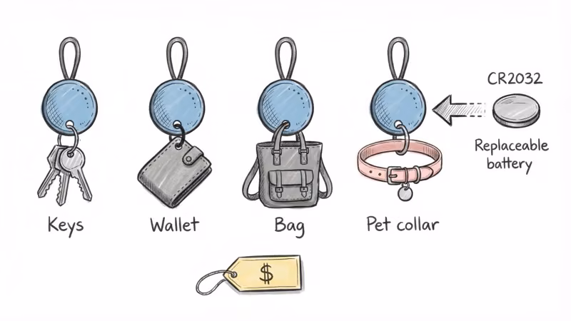 Bluetooth range test results for the Nutale Key Finder across different indoor and outdoor conditions