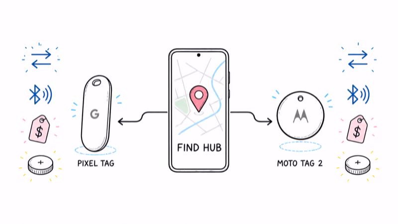 Pixel Tag enters Find Hub competition with Moto Tag 2