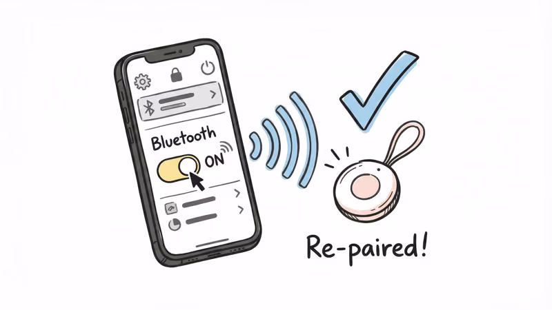 Re-pairing Samsung SmartTag via Bluetooth in SmartThings app