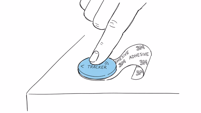 Tile Sticker 3M adhesive backing being peeled off before mounting on a surface