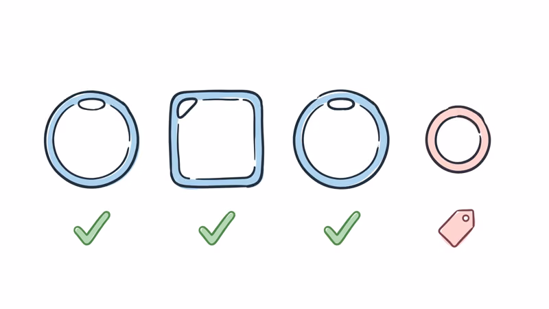 Four Bluetooth trackers compared showing AirTag SmartTag and Chipolo free versus Tile subscription