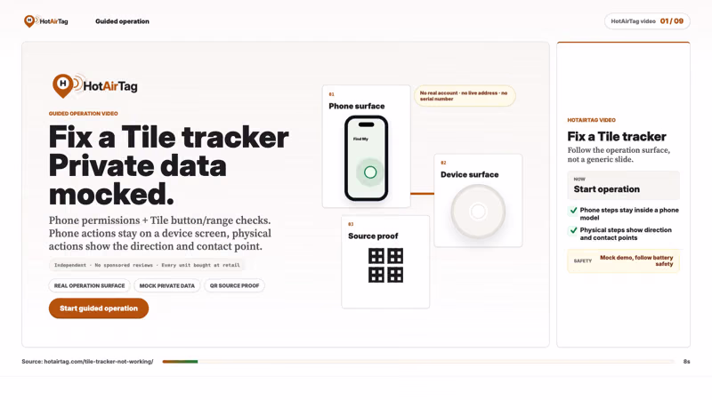 Watch: get a dead Tile tracker working again, in order.