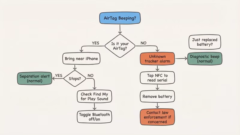 AirTag beeping troubleshooting guide for when the sound signals a real problem